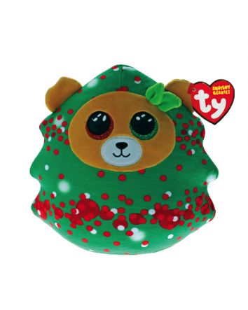 TY Squish-A-Boo Everett Christmas Tree Bear 10"