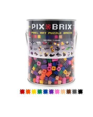 Pix Brix Mixed Series 1500pc Paint Can Dark Palette