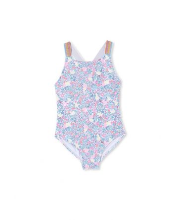 Milky Neon Floral Swimsuit