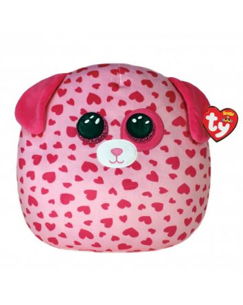 Valentine's Day Tickle the Pink Dog 10" Squish-A-Boos