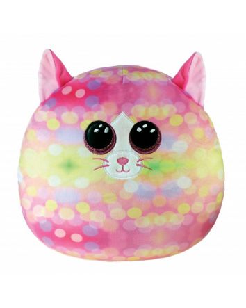 TY Squish-A-Boo Sonny the Pink Cat 10"