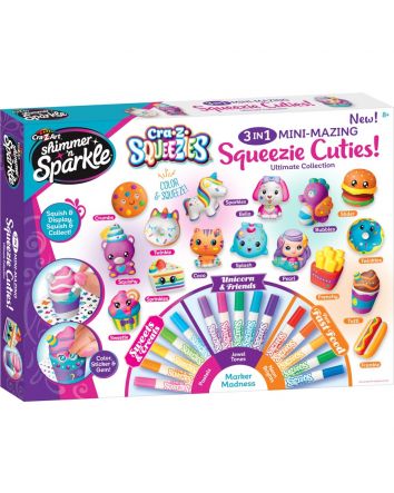 Cra-Z-Art Shimmer N Sparkle 3 in 1 Mini Mazing Squeezy Cuties Ultimate Collection