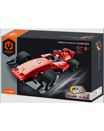 Mechanical Master Pull Back Red Racing Car 150pc