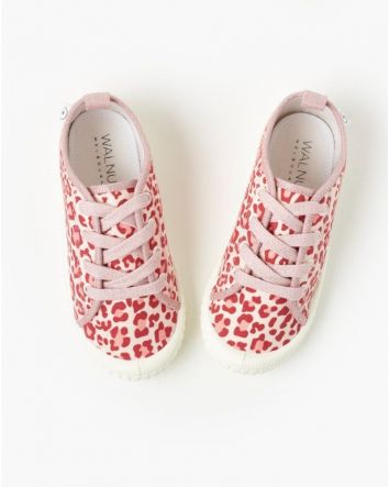 Walnut Andy Canvas Shoes - Pink Leopard