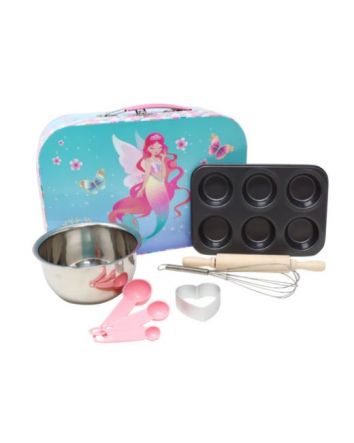 Pink Poppy Shimmering Mermaid Baking Set & Carry Case 