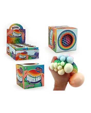 RAINBOW SUPER SIZE SQUEEZE PUS BALL