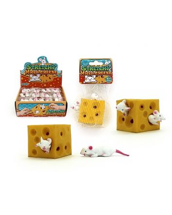 STRETCHY CHEESE BLOCK WITH 2 MICE 