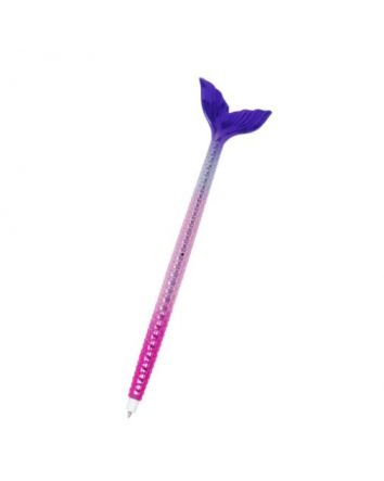Pink Poppy Mermaid Tail Pen