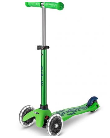 Mini Micro Deluxe LED Scooter Green