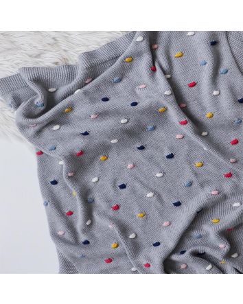 Di Lusso Confetti Baby Blanket Grey