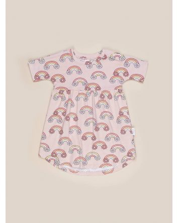 HUXBABY Daisy Rainbow Swirl Dress