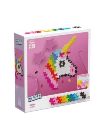 Plus Plus Puzzle By Number Unicorn 250pc
